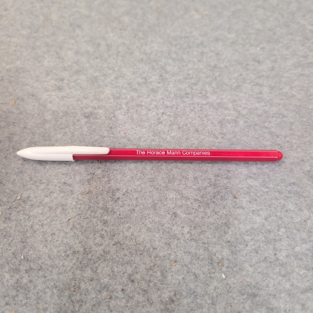 Vintage The Horace Mann Companies Advertising Pen Red White Collectible VG - Picture 2 of 2